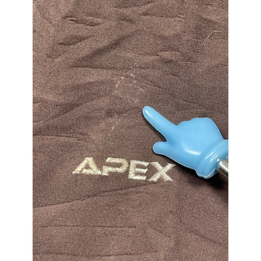 The North Face Apex Softshell Jacket Mens Medium Brown Full Zip Fleece Good